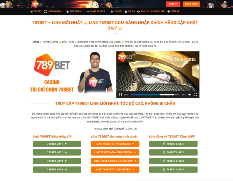 Giao diện giới thiệu 789BET VN