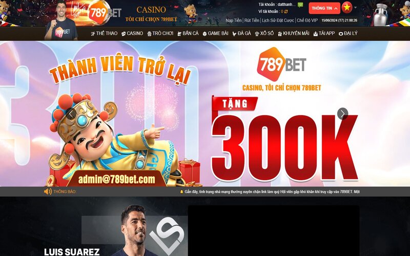 Giao diện chính của nhà cái 789BET