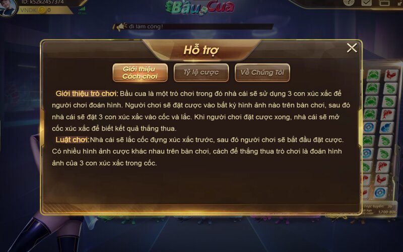 Luật chơi của game Bầu Cua 789BET