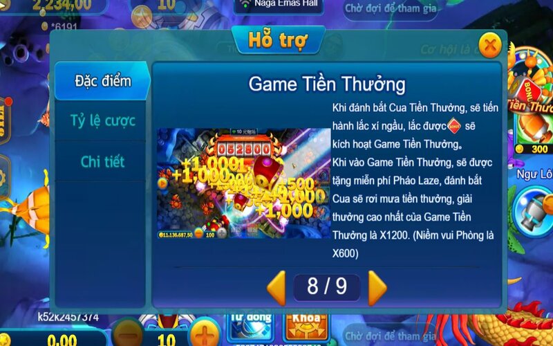 Game tiền thưởng đặc biệt trong game